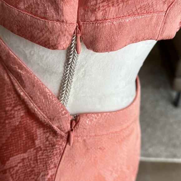 AFRM Norton Snake Blush Jacquard Cutout Sides & Back Midi Dress Size SP NWT - Picture 9 of 16